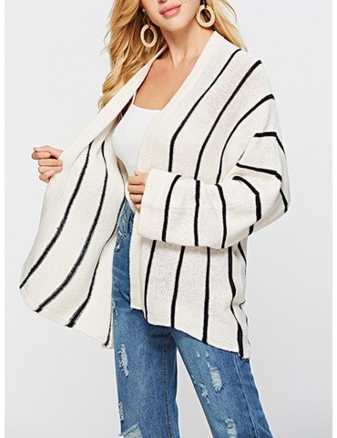 Women Casual Loose Striped Cardigan