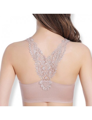 Wireless Embroidery Raw Cut Yoga Sport Comfortable Bras