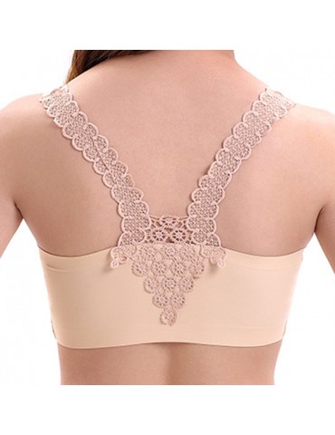 Wireless Soft Ice Silk Seamless Sports Yoga Home Bandeau Home Bras