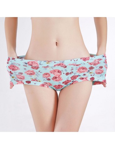 Breathable Printing Hip Lifting Modal Mid Waist Panties