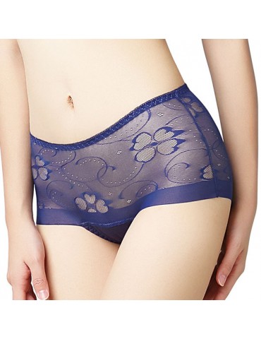 Hip Lifting Breathable Seamless Lace Sexy Mid Waist Panties