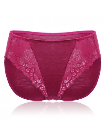 Plus Size Cotton Soft Breathable Mid Waist Panties For Women