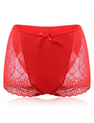 Breathable Lace Stretchy High Waist Panties For Women