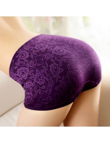 Jacquard Hip Lifting Seamless Breathable Mid Waist Panties