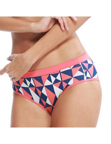 Printed Geometric Breathable Comfortable Panties For Lovers