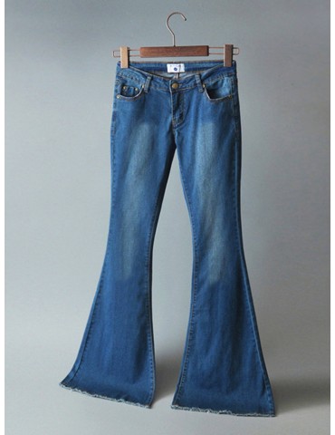 Vintage High Waist Stretch Flared Denim