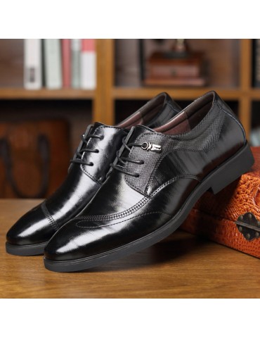 Men Microfiber Leather Slip Resistant Business Casual Formal Dress Shoes