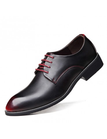 Men Retro Leather Slip Resistant Business Casual Formal Shoes