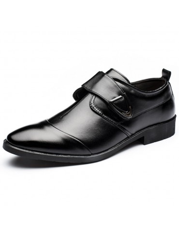 Men Metal Buckle Hook Loop Business Formal Dress Shoes