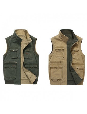 Casual Outdoor Mutil Pockets Photography Fishing Plus Size Vest for Men