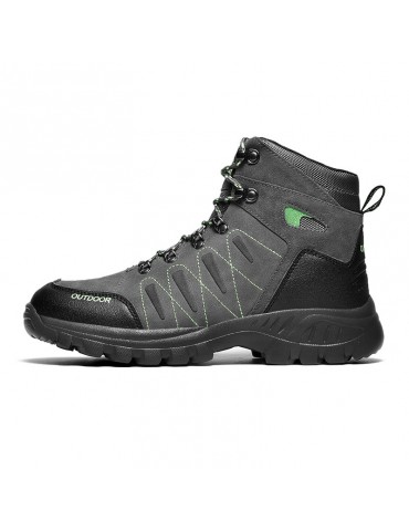 Men Outdoor Anti-collision Slip Resistant Lace Up Hiking Boots