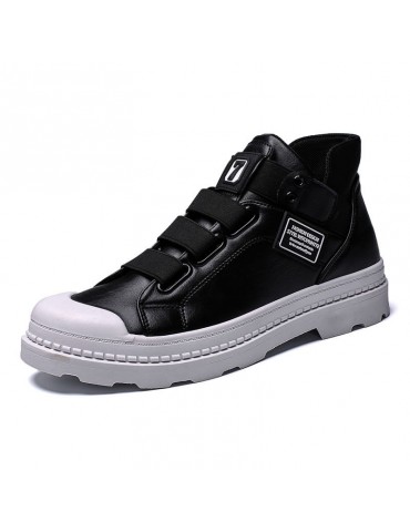 Men Microfiber Leather Non-slip Soft Sole Slip On Causal Boots