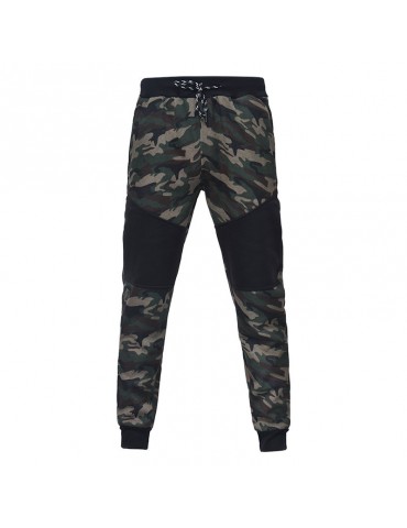 Mens Fitness Camo Printed Drawstring Elastic Waist Slim Fit Running Casual Sport Pants