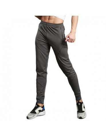 Mens Spring Summer Elastic Waist Solid Color Slim Fit Joggers Casual Sport Pants