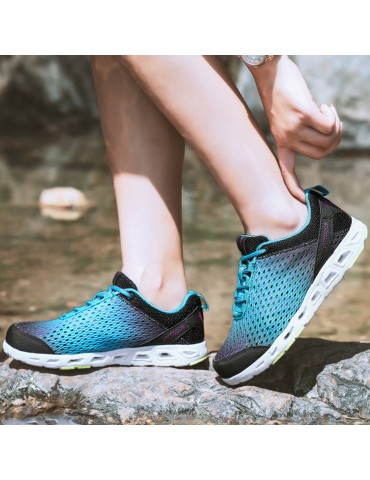 Women Outdoor Walking Breathable Mesh Athletic Shoes