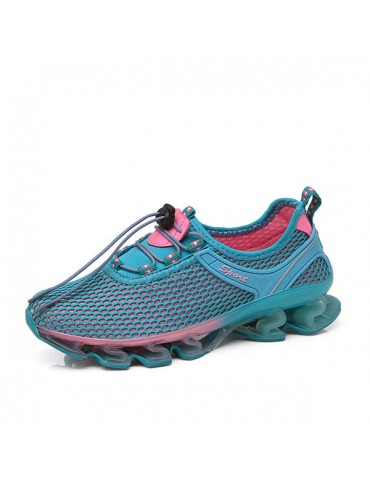 Outdoor Running Lace Up Shock Absorption Sneakers For Women