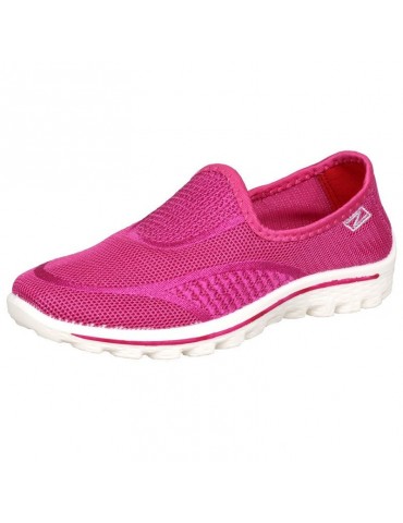 Women Athletic Mesh Round Toe Slip On Casual Sneakers