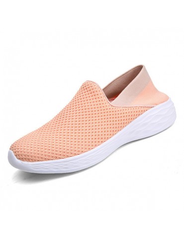 Mesh Two Way Wearing Slip On Sneakers Casual Walking Shoes