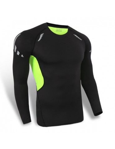 Bodybuilding Breathable Tops Quick-drying Elastic Tight Long Sleeve Sport T-shirt For Men