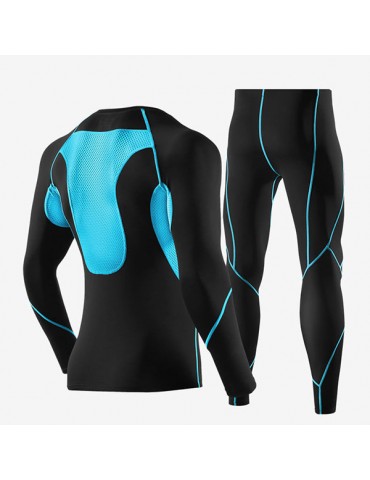 Mens PRO Compression High-elastic Quick-drying Breathable Fitness Jogging Skinny Fit Sport Suit