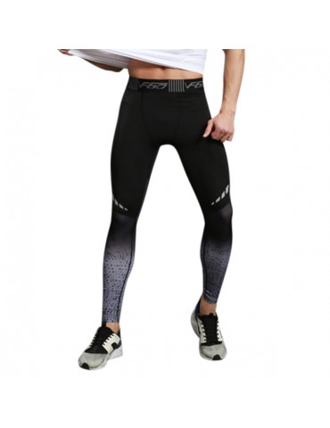 Mens High-elastic Quick Dry Jogging Tights Gym Pants Bodybuilding Skinny Legging Trousers