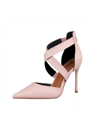 Hollo Out Pointed Toe High Heel Strappy Bandage Sexy European Style Pumps