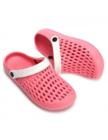 Hollow Out Breathable Multi-Way Flat Beach Slippers