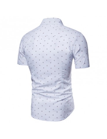 Summer Casual Floral Printing Short Sleeve Shirts For Men