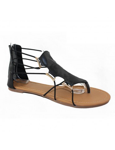 Gladiator Clip Toe Zipper Sandals