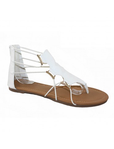 Gladiator Clip Toe Zipper Sandals