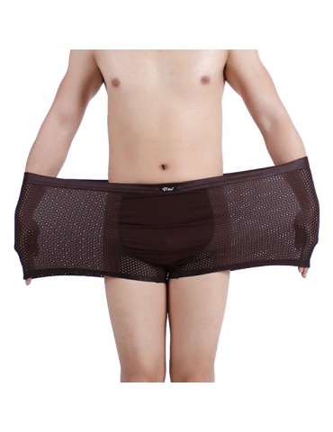 Breathable Plus Size Super Elastic Boxer Soft Thin U Convex Pouch Cosy Underwear For Men