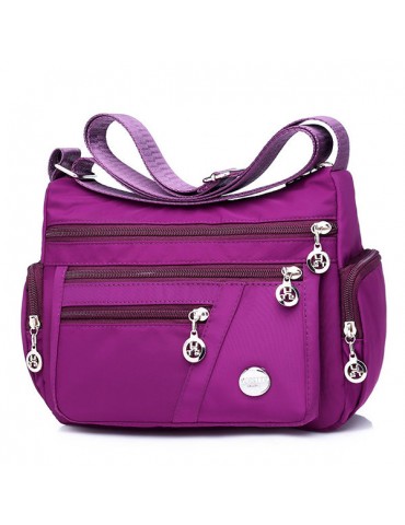 Women Nylon Waterproof Crossbody Bags Leisure Travel Multi-Pocket Messenger Bags