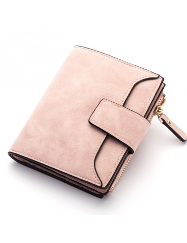 Women Stylish Candy Color Trifold Small Wallet Card Holder Purse