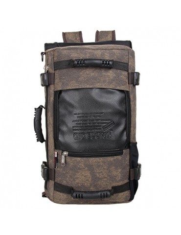 Canvas Backpack Multi-functional Large Capacity Casual Travel Single-shoulder Clutch Bag For Men