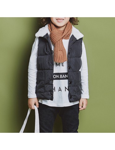 Soft Fleece Boys Girls Kids Waistcoat Autumn Winter Vests For 2Y-11Y