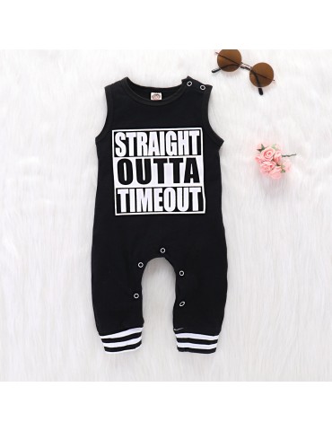 Cute Sleeveless Baby Boy Summer Jumpsuit For 0-24M