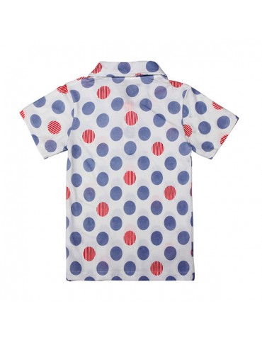 Little Maven Lovely Polka Dot Printed Baby Boy Cotton Short Sleeve T-shirt Top