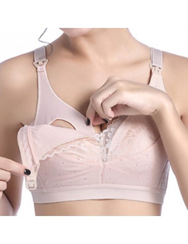 Plus Size Wireless Bra Sexy Lace Maternity Breast-feed Nursing Bras