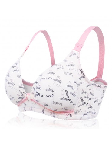 Printed Wireless Maternity Functional Comfy Sleep Nursing Bra