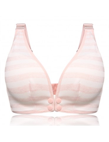 Striped Print Maternity Wireless Sleep Nursing Bras