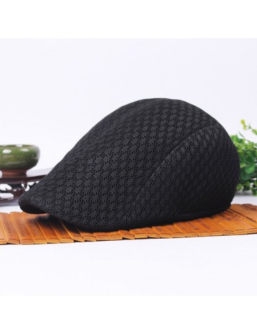 Men Women Mesh Beret Cap Outdoor Sports Golf Cabbie Peaked Hats