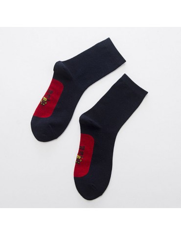 Men Business Cotton Cute Socks Red Sole Socks Long Tube Socks Casual Comfortable Breathable Socks