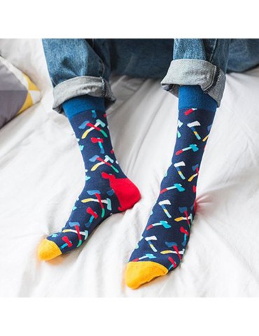 Unisex Couple Comfortable Soft Cotton Socks Vogue Casual Four Seasons Long Tube Socks