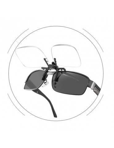 Unisex Stainless Steel Alloy Sunglasses Reading Glasses Reversible Rotatable Eyeglass Lens Holder