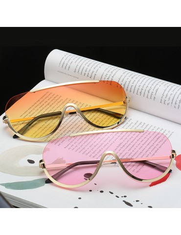 Oversized Clear Lens UV400 Sunglasses One Lens Half Frame Sun Glasses For Women And Men